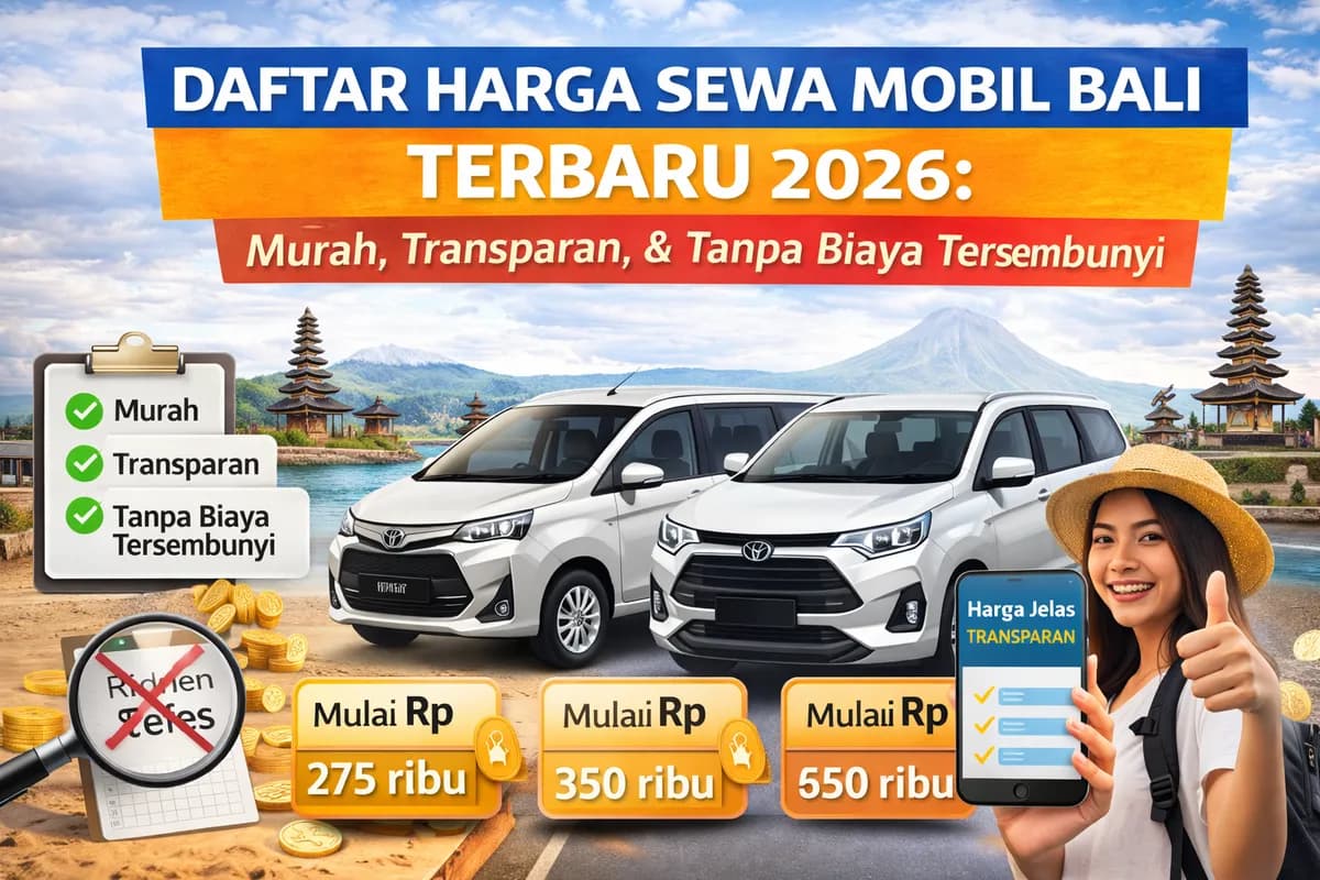 Daftar Harga Sewa Mobil Bali Terbaru 2026: Murah, Transparan, & Tanpa Biaya Tersembunyi